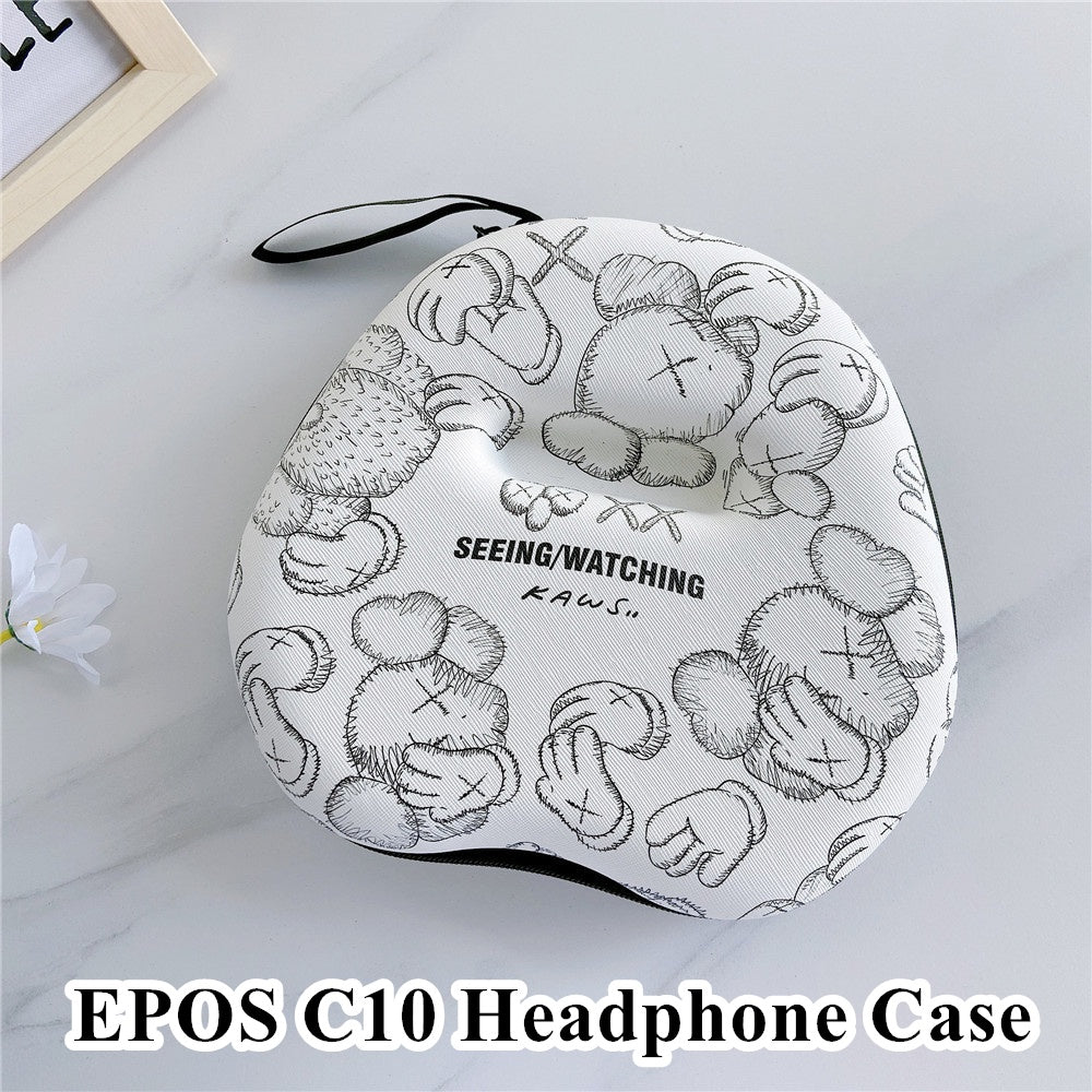 For EPOS C10 Headphone Case Cartoon Creative Patterns Headset Earpads Storage Bag Casing Box