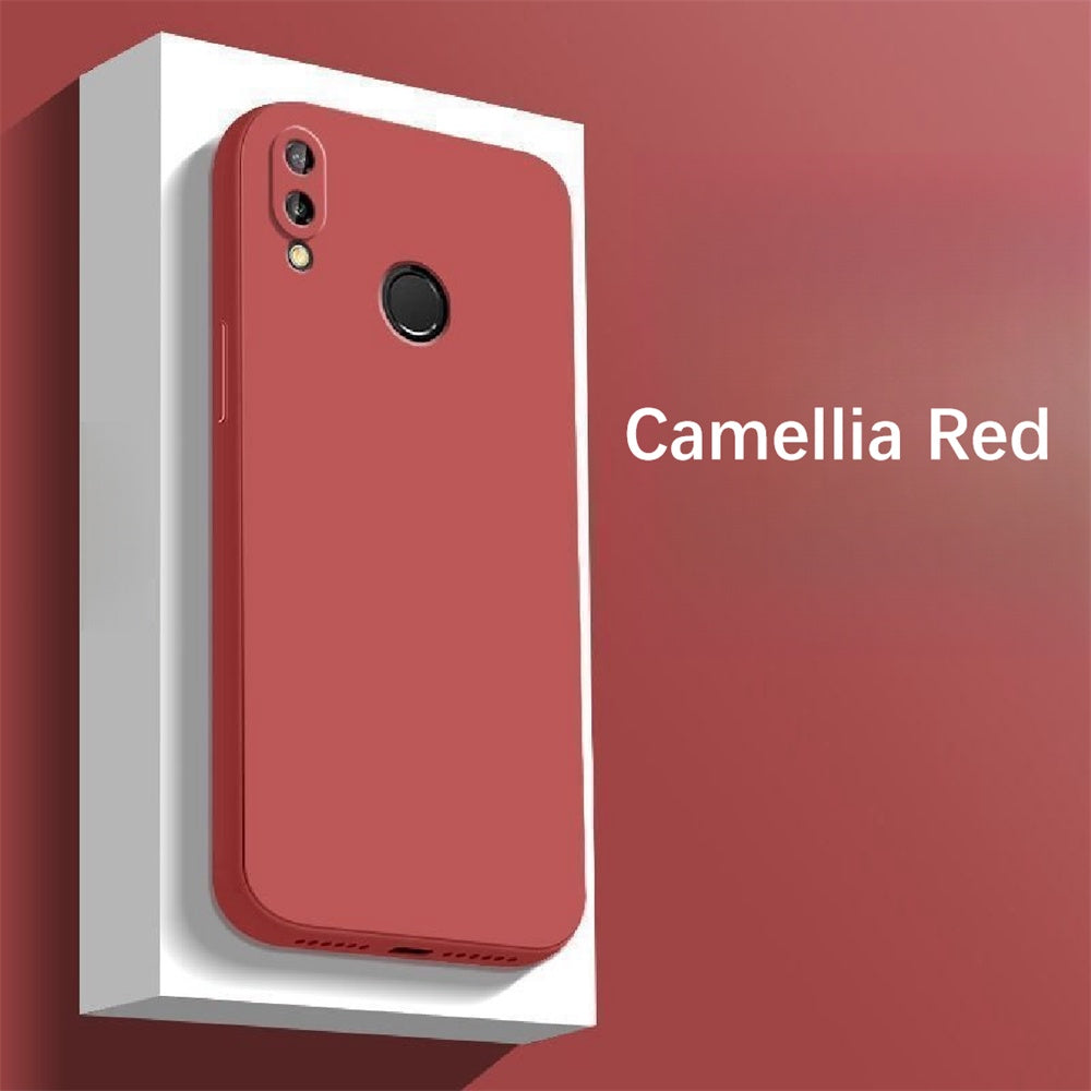 For Huawei Y7 Prime 2019 Cover Drop and wear resistant Silicone Full Case Classic Simple Solid Color Phone Case Cover