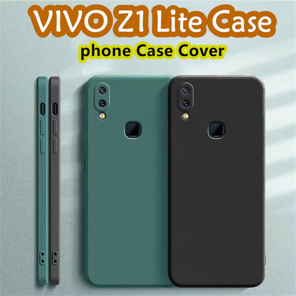 For VIVO Z1 Lite Cover Drop and wear resistant Silicone Full Case Classic Simple Solid Color Phone Case Cover