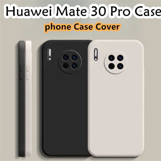 For Huawei Mate 30 Pro Cover Drop and wear resistant Silicone Full Case Classic Simple Solid Color Phone Case Cover