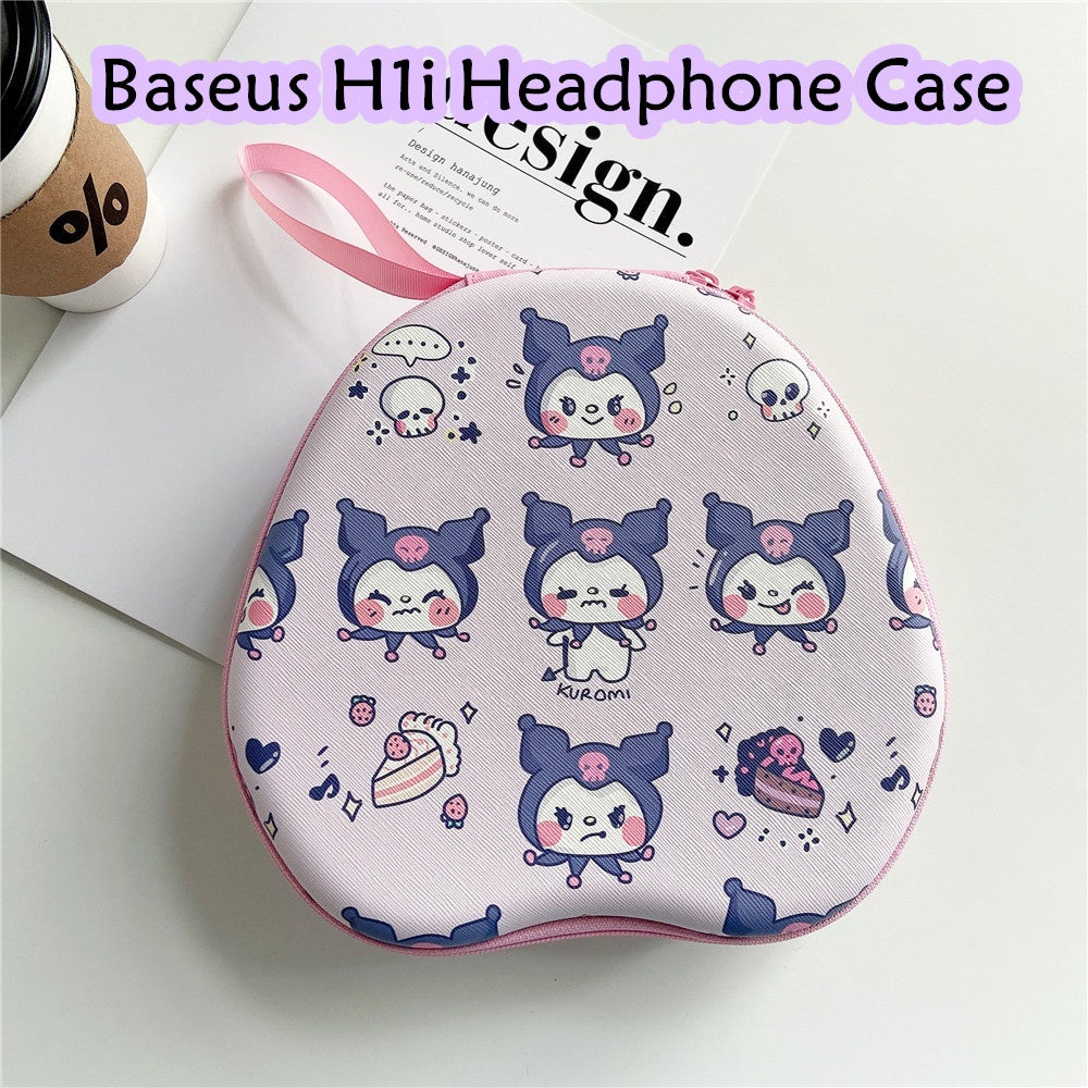 For Baseus H1i Headphone Case Cartoon Creative Patterns Headset Earpads Storage Bag Casing Box