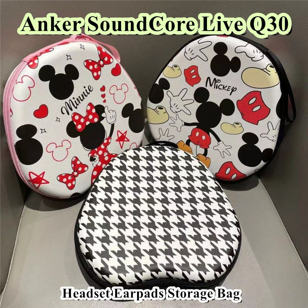 For Anker SoundCore Live Q30 Headphone Case Cartoon Creative Patterns Headset Earpads Storage Bag Casing Box