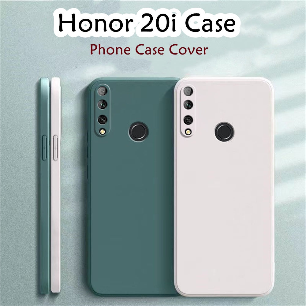 For Honor 20i Cover Drop and wear resistant Silicone Full Case Classic Simple Solid Color Phone Case Cover
