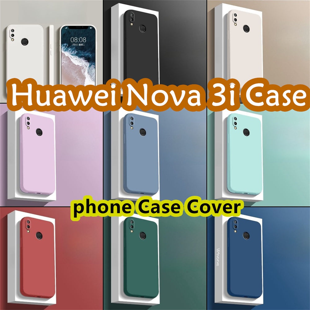 For Huawei Nova 3i Cover Drop and wear resistant Silicone Full Case Classic Simple Solid Color Phone Case Cover
