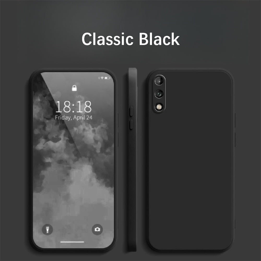 For Huawei Enjoy 10 Cover Drop and wear resistant Silicone Full Case Classic Simple Solid Color Phone Case Cover