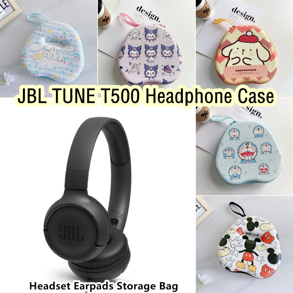 For JBL TUNE T500 Headphone Case Cartoon Creative Patterns Headset Earpads Storage Bag Casing Box