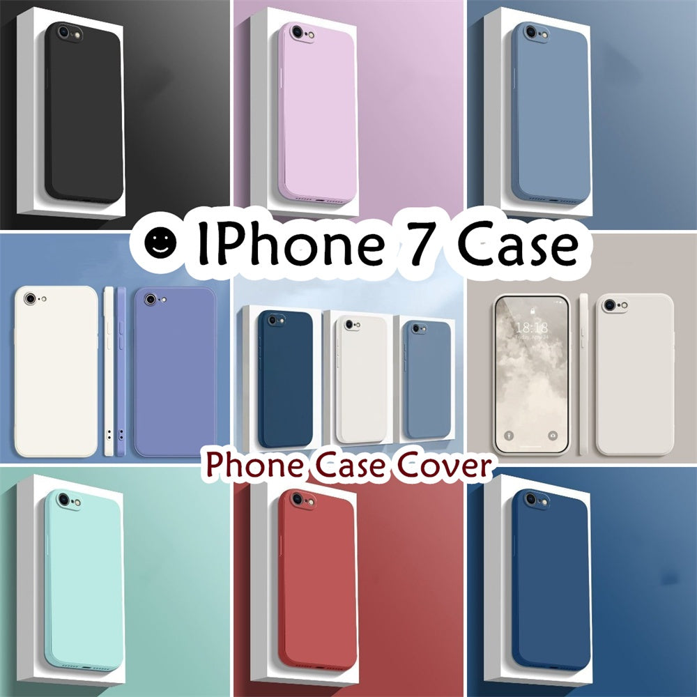 For IPhone 7 Cover Drop and wear resistant Silicone Full Case Classic Simple Solid Color Phone Case Cover