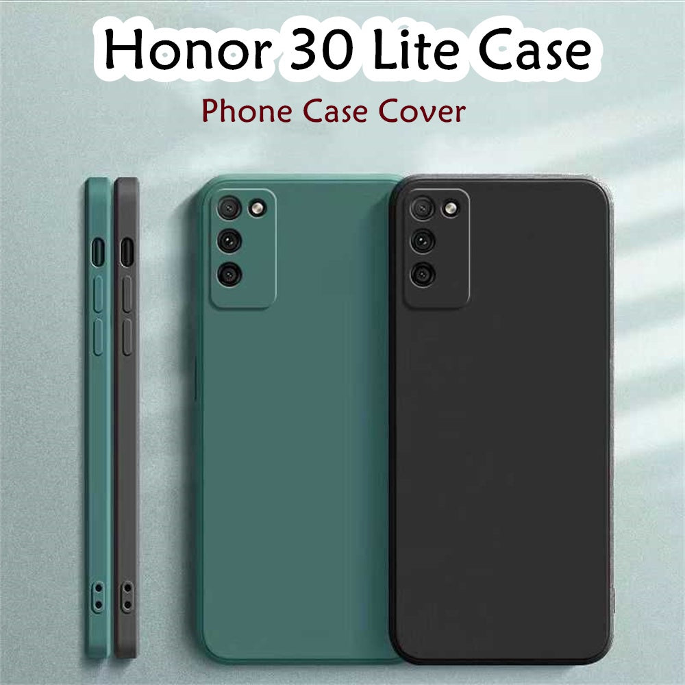 For Honor 30 Lite Cover Drop and wear resistant Silicone Full Case Classic Simple Solid Color Phone Case Cover