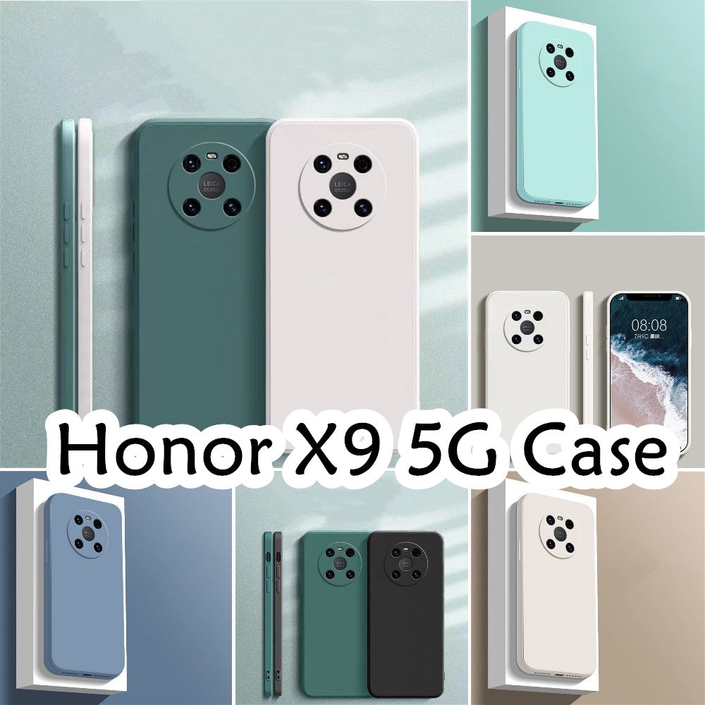 For Honor X9 5G Cover Drop and wear resistant Silicone Full Case Classic Simple Solid Color Phone Case Cover