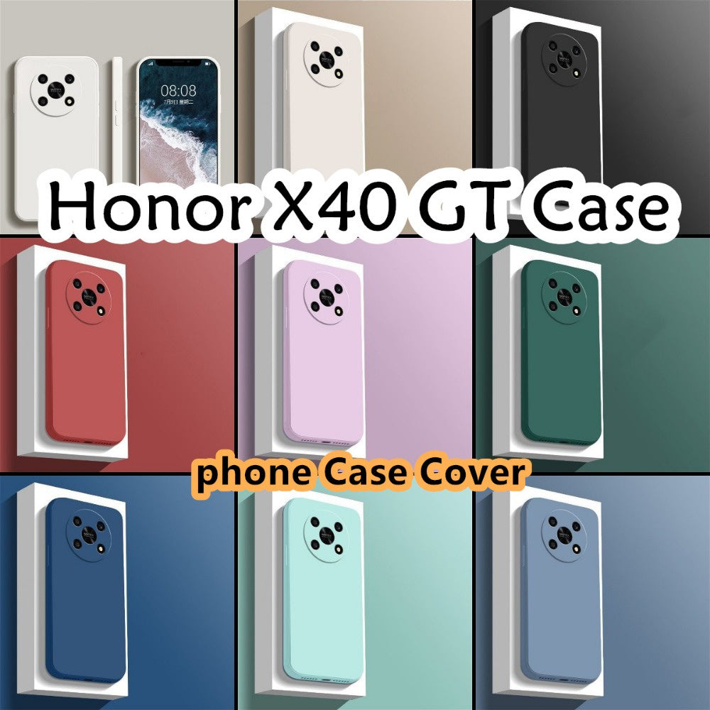 For Honor X40 GT Cover Drop and wear resistant Silicone Full Case Classic Simple Solid Color Phone Case Cover