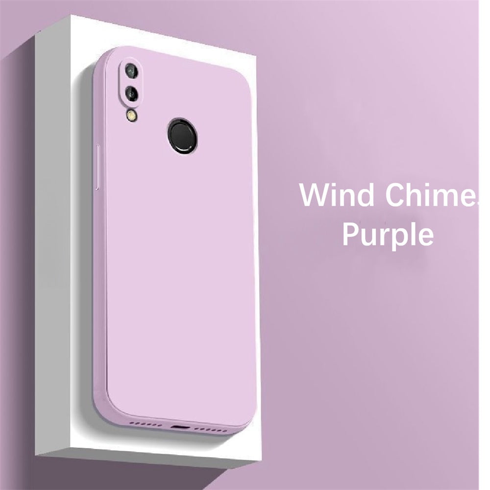 For Huawei Y9 2019 Cover Drop and wear resistant Silicone Full Case Classic Simple Solid Color Phone Case Cover