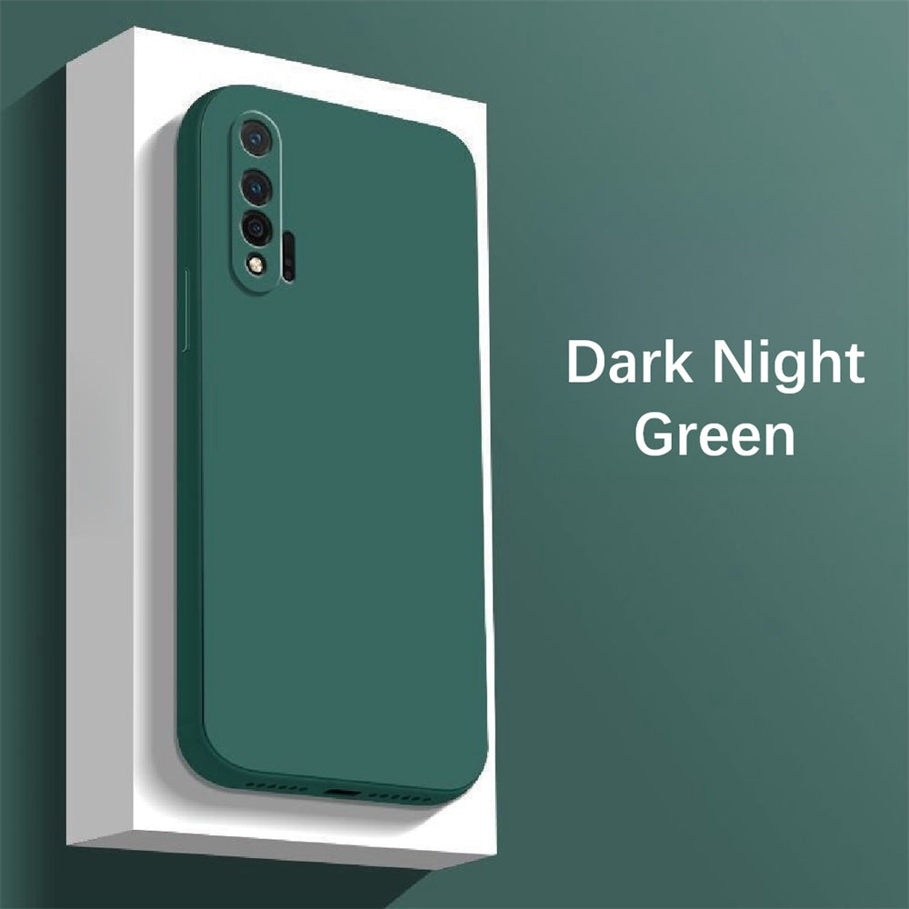For Huawei Nova 6 5G Cover Drop and wear resistant Silicone Full Case Classic Simple Solid Color Phone Case Cover