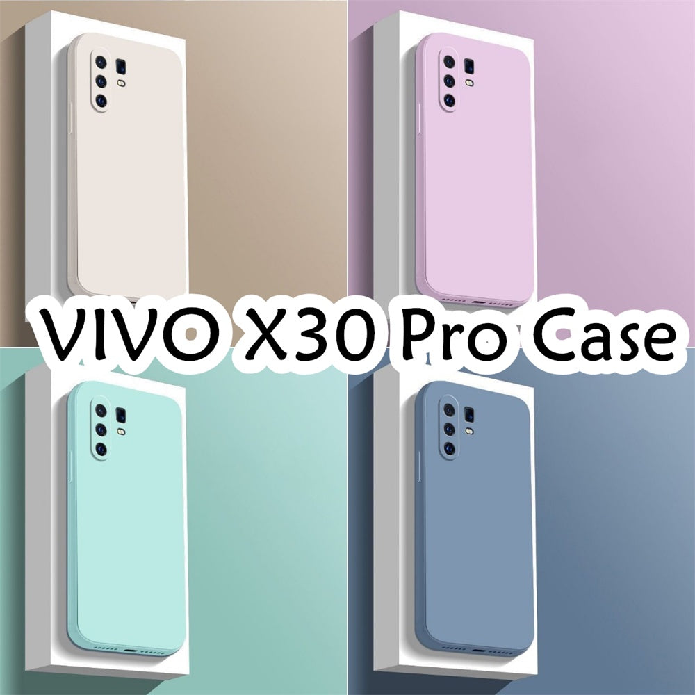 For VIVO X30 Pro Cover Drop and wear resistant Silicone Full Case Classic Simple Solid Color Phone Case Cover
