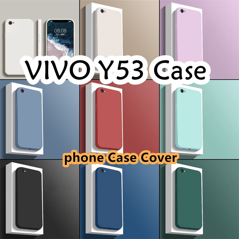 For VIVO Y53 Cover Drop and wear resistant Silicone Full Case Classic Simple Solid Color Phone Case Cover