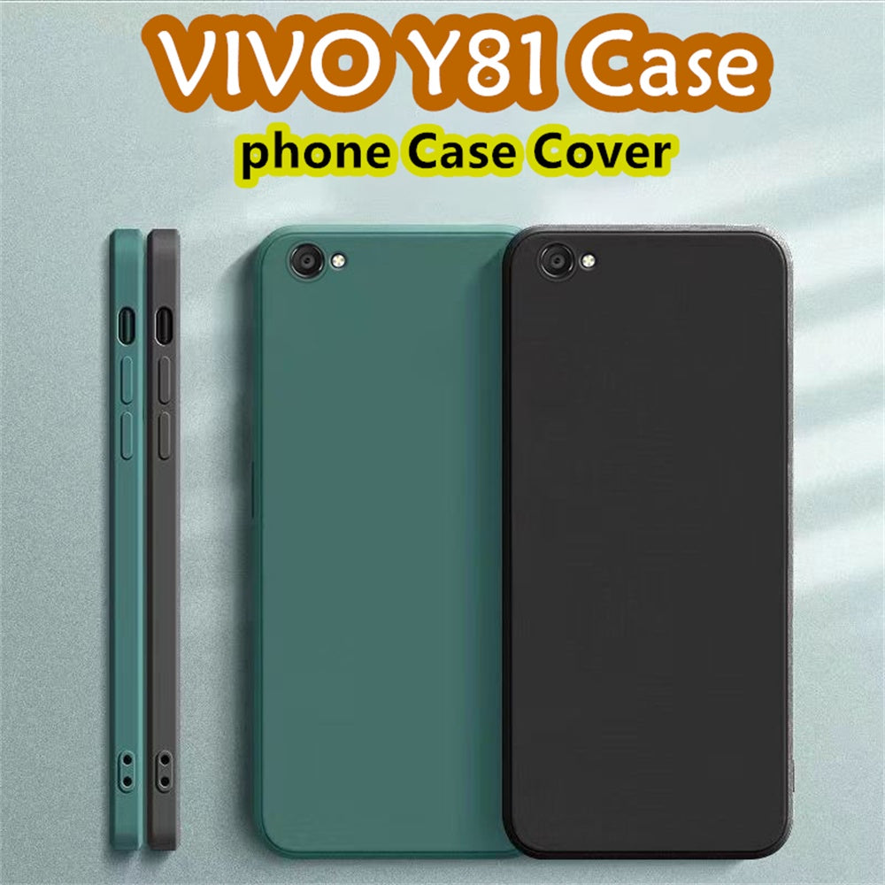 For VIVO Y81 Cover Drop and wear resistant Silicone Full Case Classic Simple Solid Color Phone Case Cover
