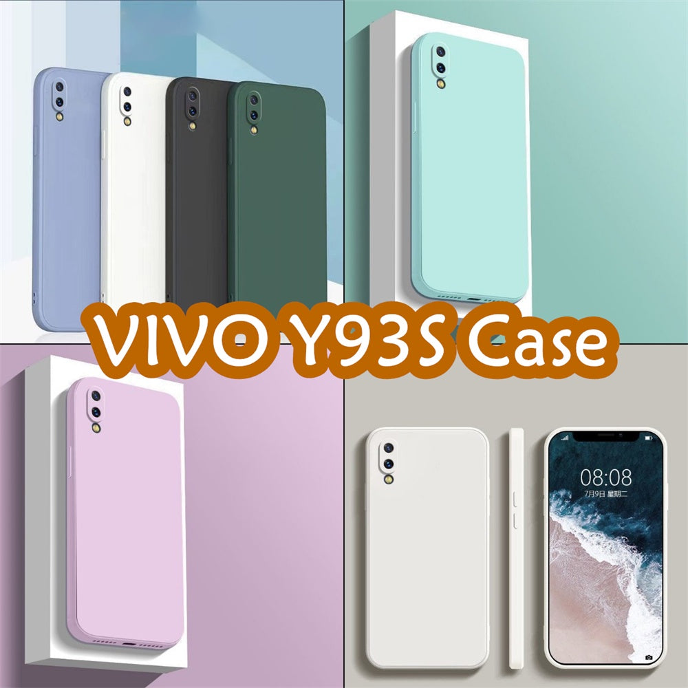 For VIVO Y93S Cover Drop and wear resistant Silicone Full Case Classic Simple Solid Color Phone Case Cover