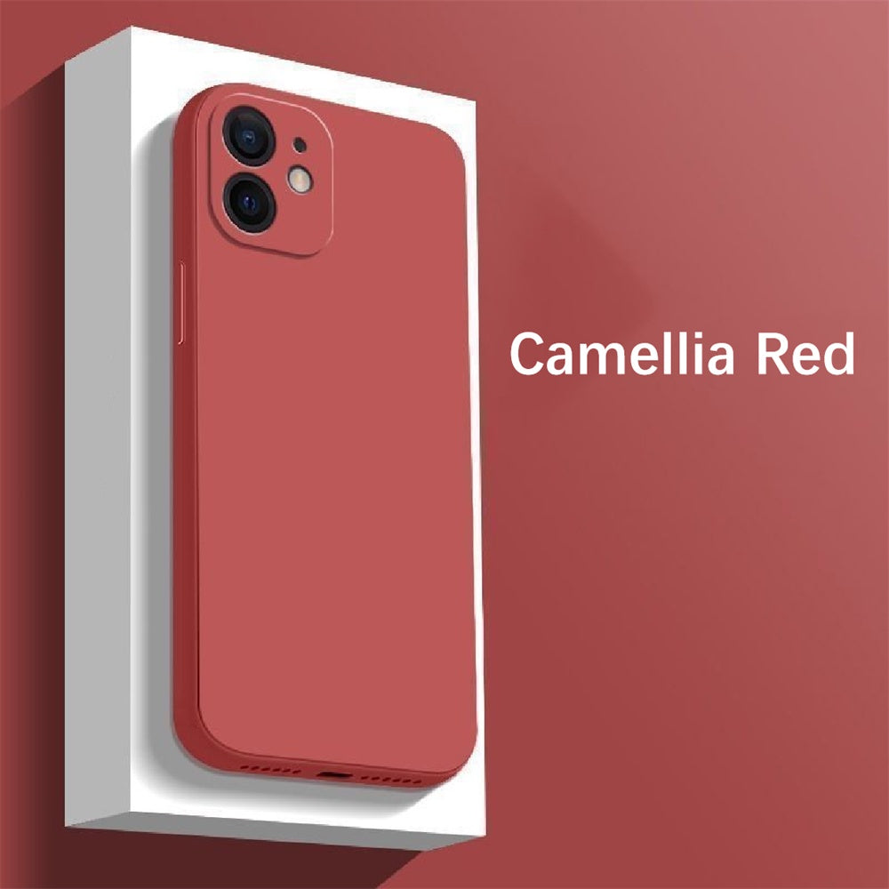 For IPhone 11 Cover Drop and wear resistant Silicone Full Case Classic Simple Solid Color Phone Case Cover