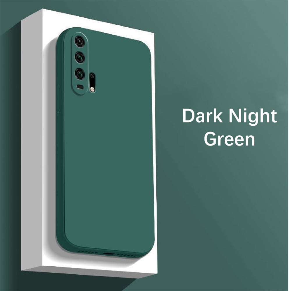 For Honor 20 Pro Cover Drop and wear resistant Silicone Full Case Classic Simple Solid Color Phone Case Cover