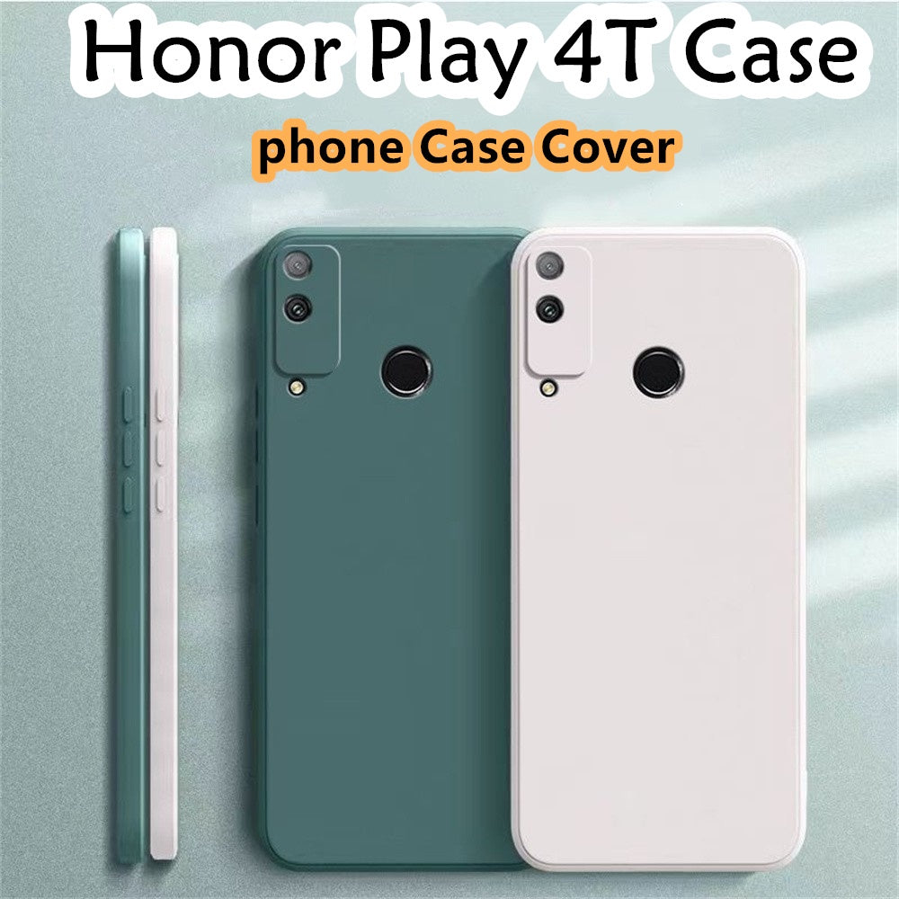 For Honor Play 4T Cover Drop and wear resistant Silicone Full Case Classic Simple Solid Color Phone Case Cover
