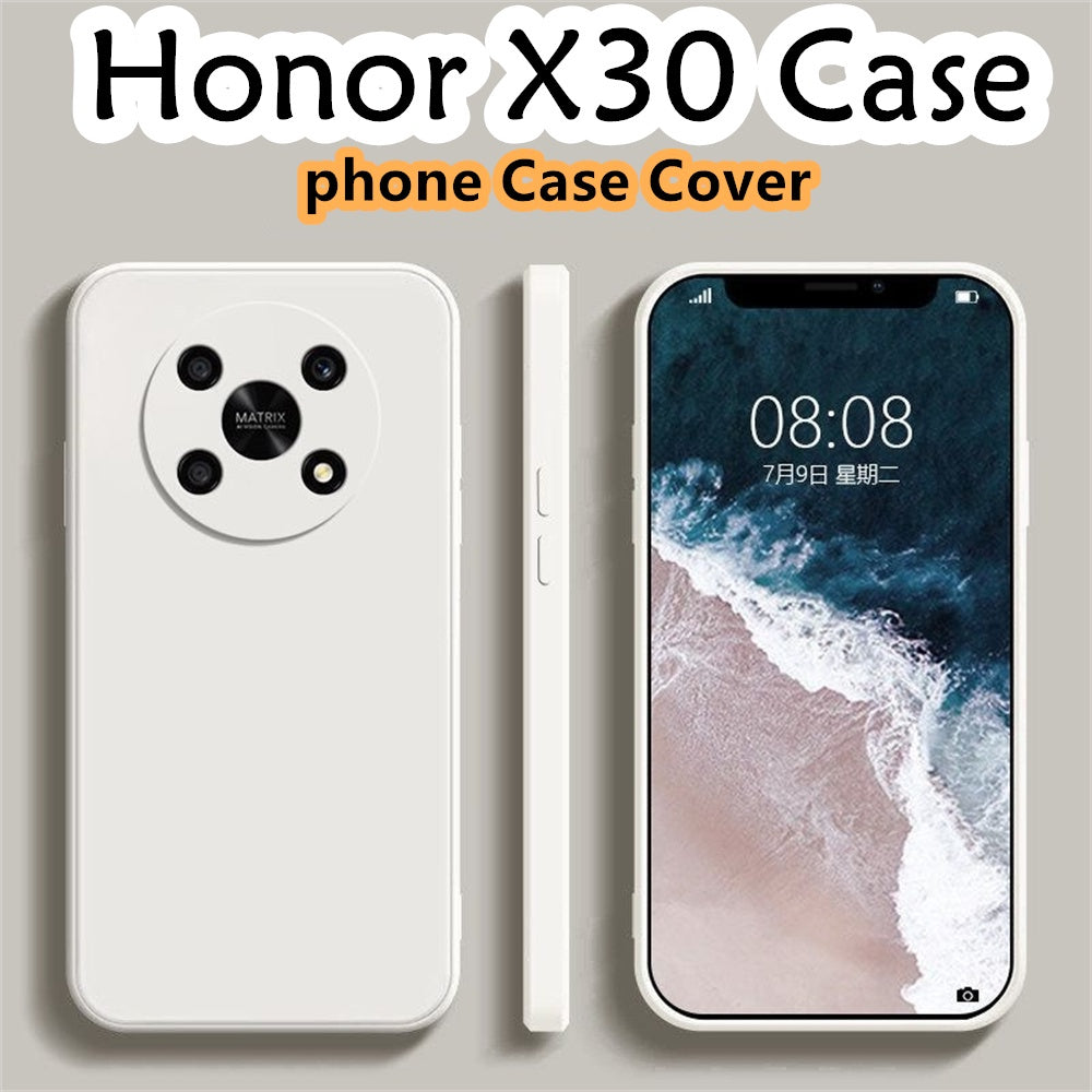 For Honor X30 Cover Drop and wear resistant Silicone Full Case Classic Simple Solid Color Phone Case Cover