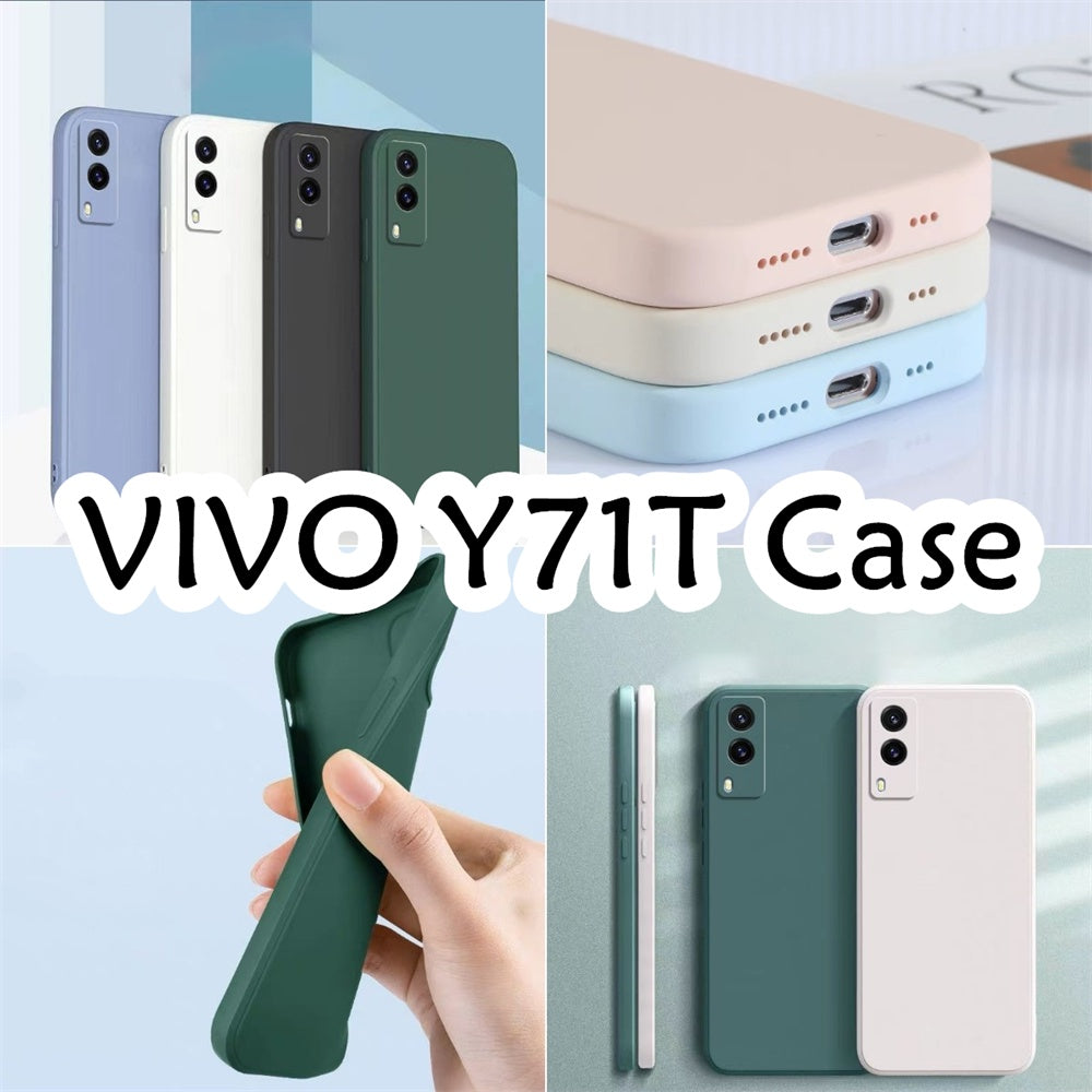 For VIVO Y71T Cover Drop and wear resistant Silicone Full Case Classic Simple Solid Color Phone Case Cover