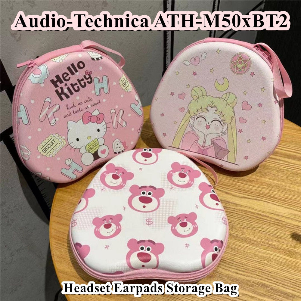 For Audio-Technica ATH-M50xBT2 Headphone Case Cartoon Creative Patterns Headset Earpads Storage Bag Casing Box