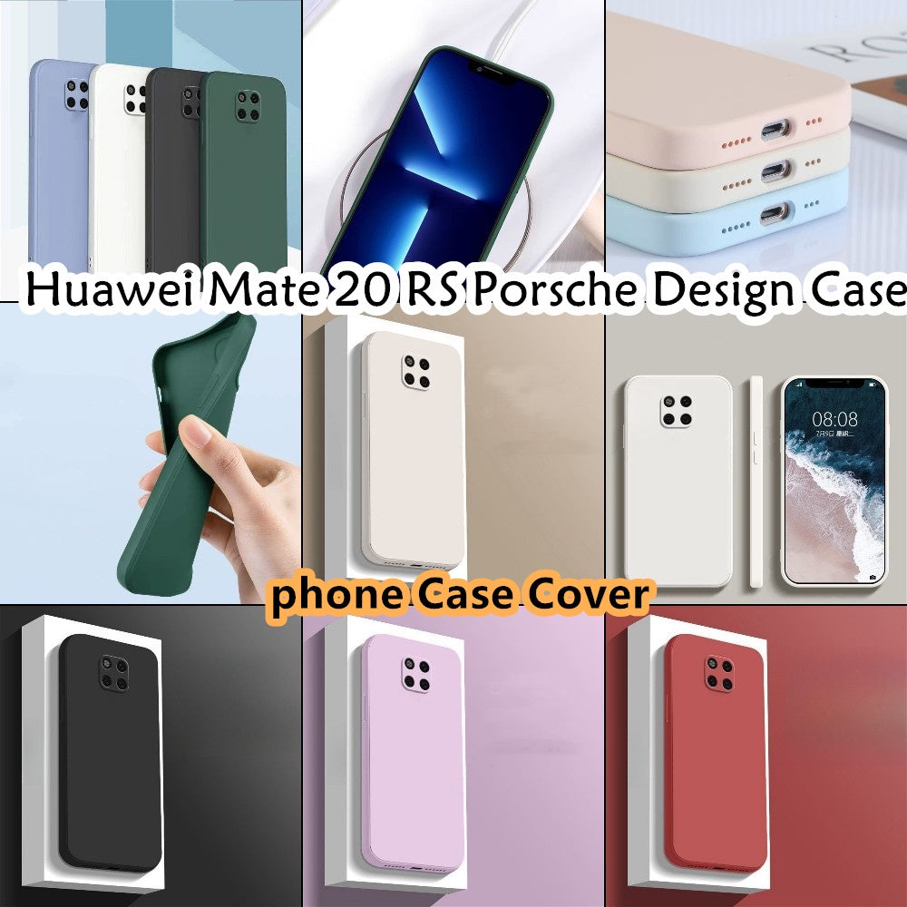 For Huawei Mate 20 RS Porsche Design Cover Drop and wear resistant Silicone Full Case Classic Simple Solid Color Phone Case Cover