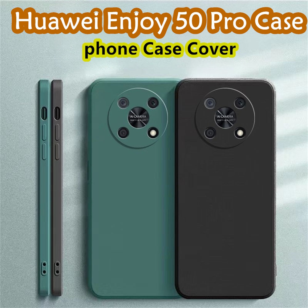 For Huawei Enjoy 50 Pro Cover Drop and wear resistant Silicone Full Case Classic Simple Solid Color Phone Case Cover