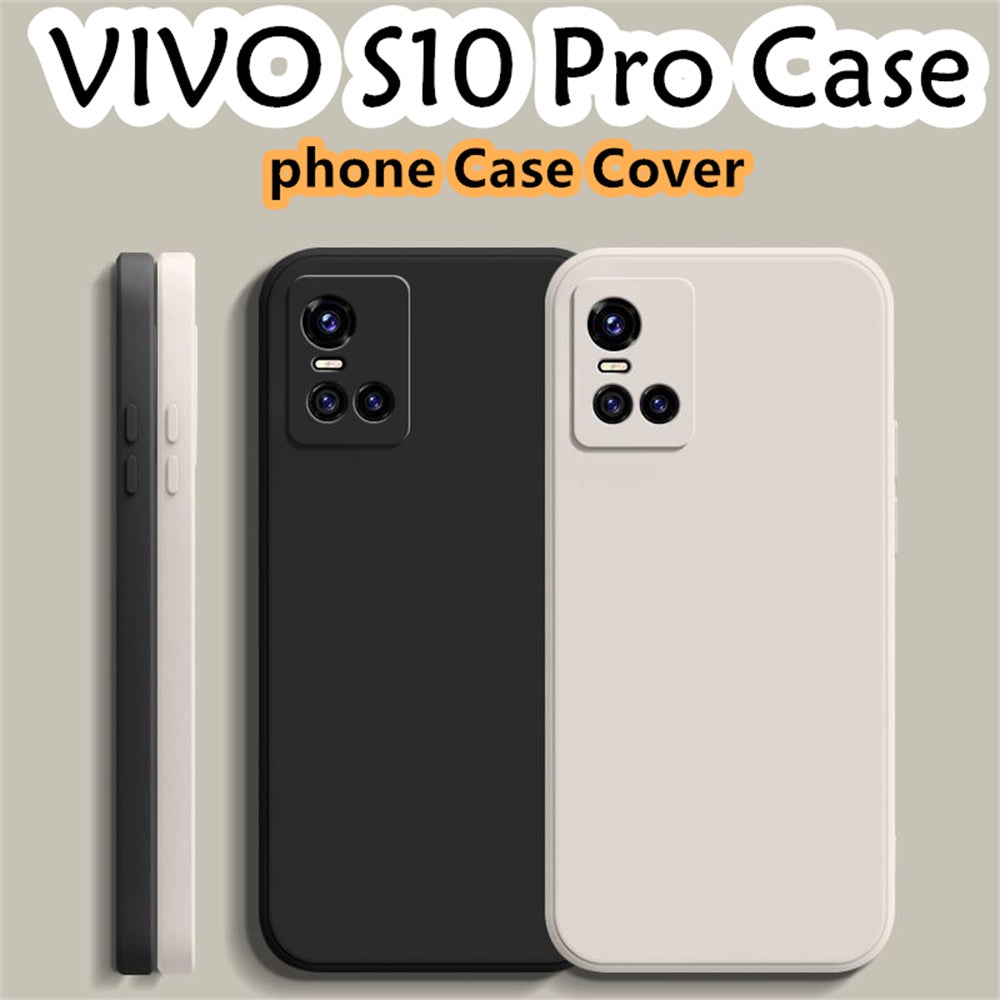 For VIVO S10 Pro Cover Drop and wear resistant Silicone Full Case Classic Simple Solid Color Phone Case Cover