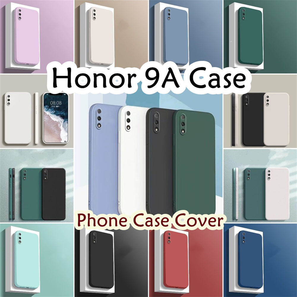 For Honor 9A Cover Drop and wear resistant Silicone Full Case Classic Simple Solid Color Phone Case Cover