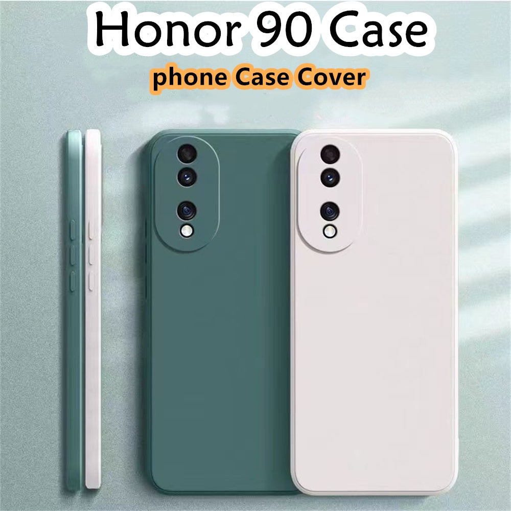 For Honor 90 Cover Drop and wear resistant Silicone Full Case Classic Simple Solid Color Phone Case Cover