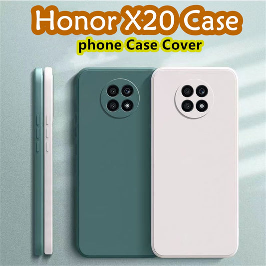 For Honor X20 Cover Drop and wear resistant Silicone Full Case Classic Simple Solid Color Phone Case Cover