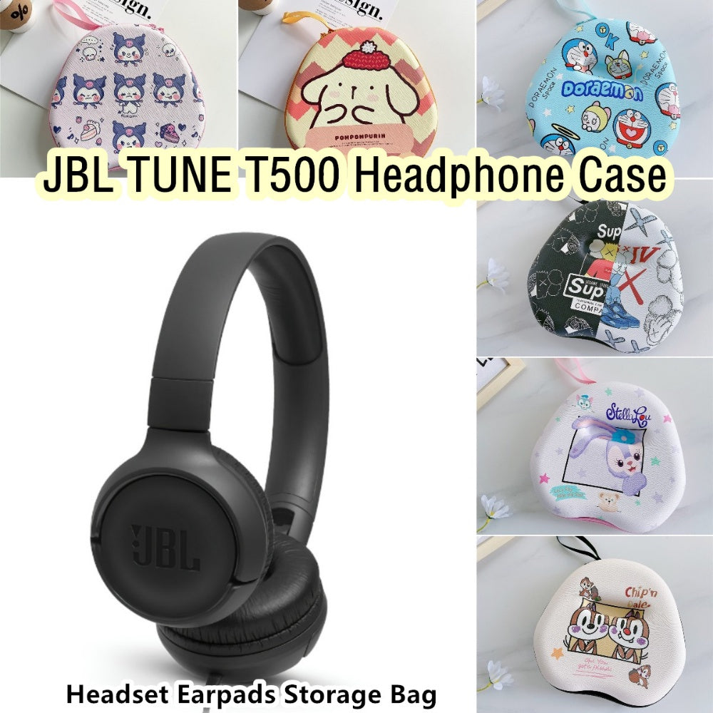 For JBL TUNE T500 Headphone Case Cartoon Creative Patterns Headset Earpads Storage Bag Casing Box