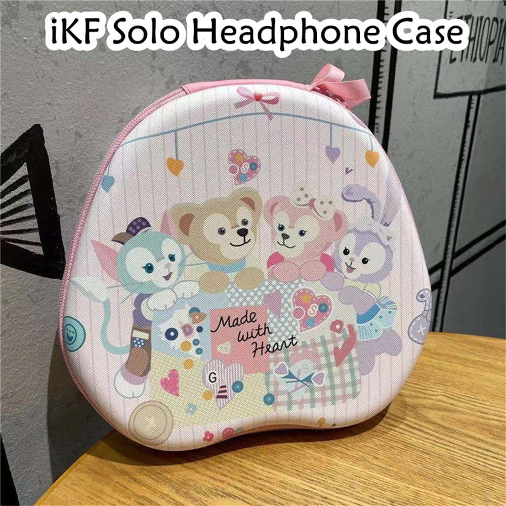 For iKF Solo Headphone Case Cartoon Creative Patterns Headset Earpads Storage Bag Casing Box