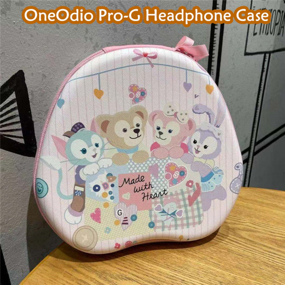 For OneOdio Pro-G Headphone Case Cartoon Creative Patterns Headset Earpads Storage Bag Casing Box