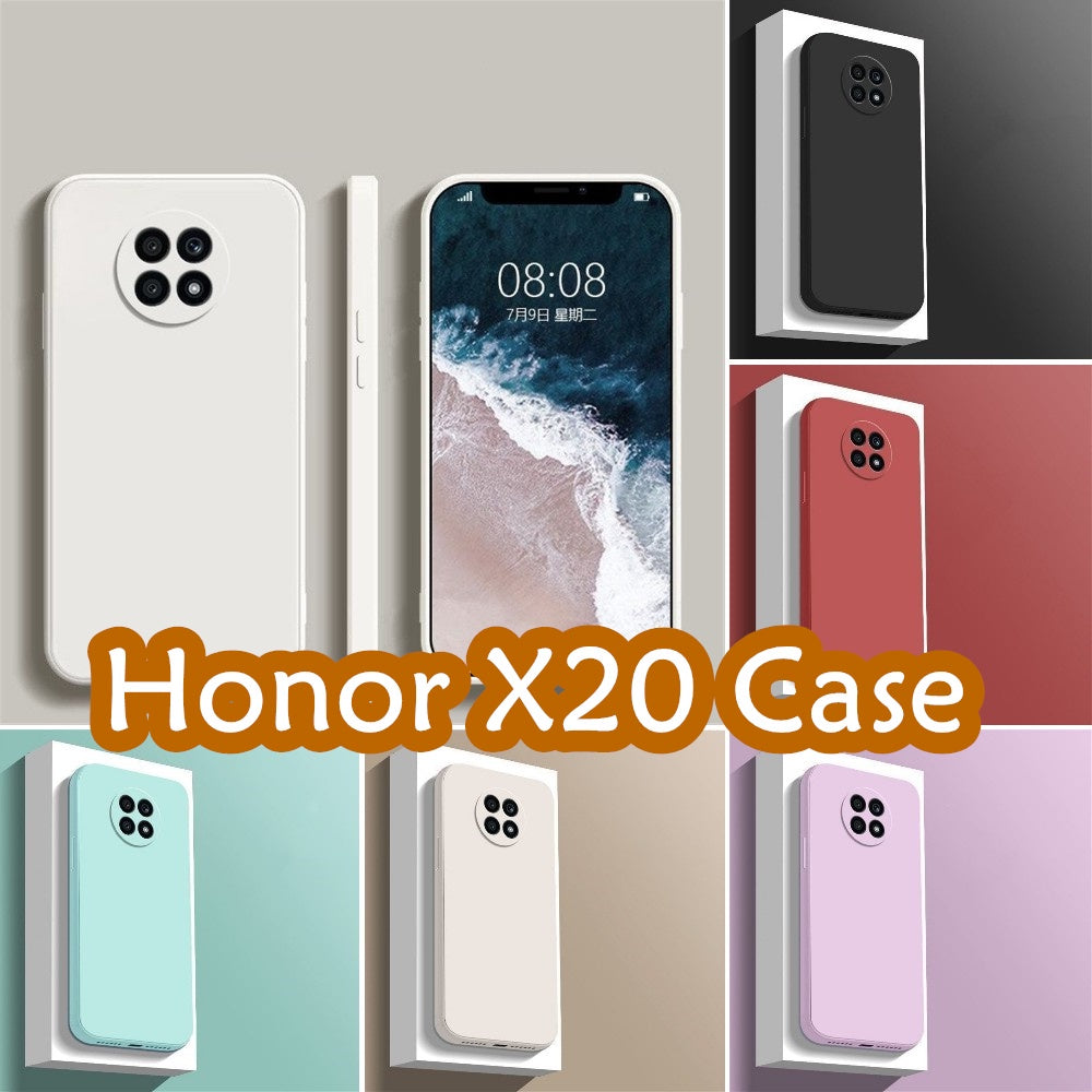 For Honor X20 Cover Drop and wear resistant Silicone Full Case Classic Simple Solid Color Phone Case Cover