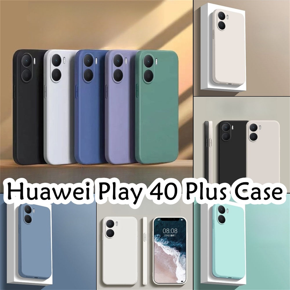 For Huawei Play 40 Plus Cover Drop and wear resistant Silicone Full Case Classic Simple Solid Color Phone Case Cover