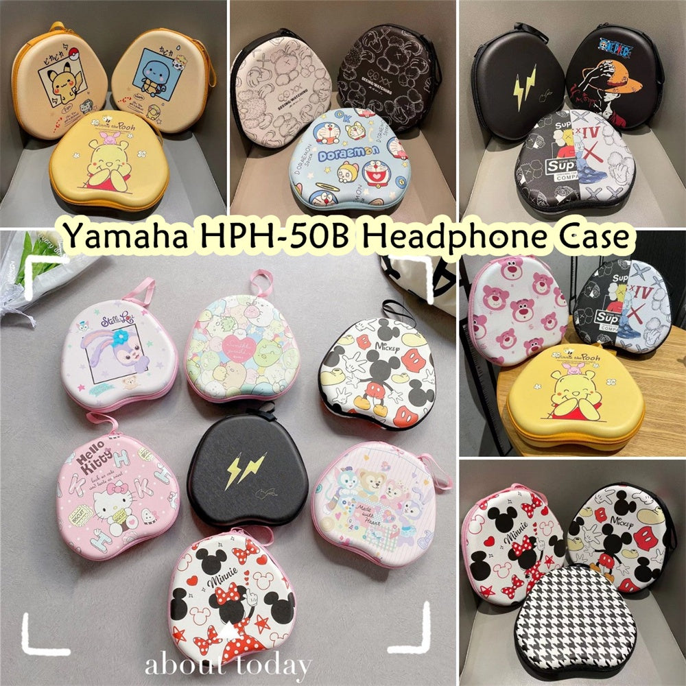 For Yamaha HPH-50B Headphone Case Cartoon Creative Patterns Headset Earpads Storage Bag Casing Box