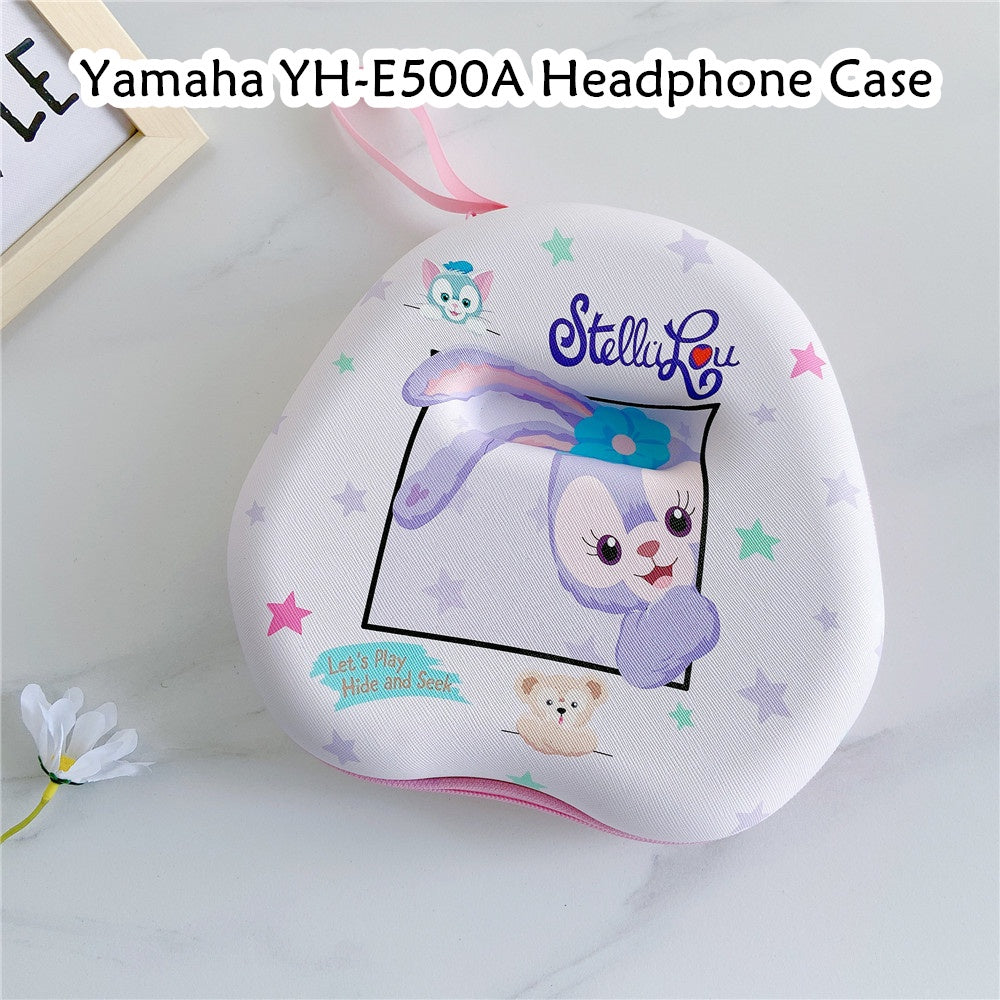 For Yamaha YH-E500A Headphone Case Cartoon Creative Patterns Headset Earpads Storage Bag Casing Box