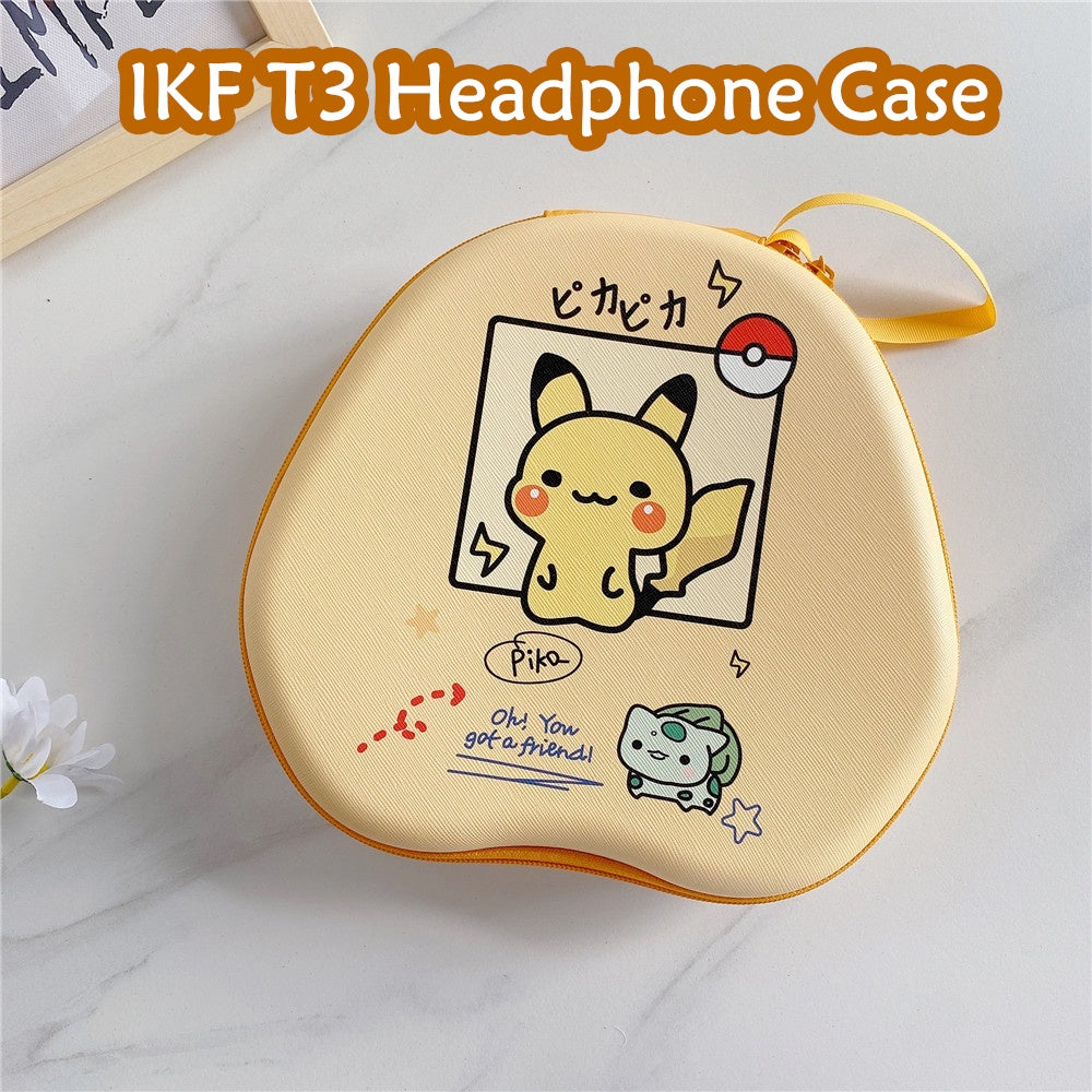 For IKF T3 Headphone Case Cartoon Creative Patterns Headset Earpads Storage Bag Casing Box