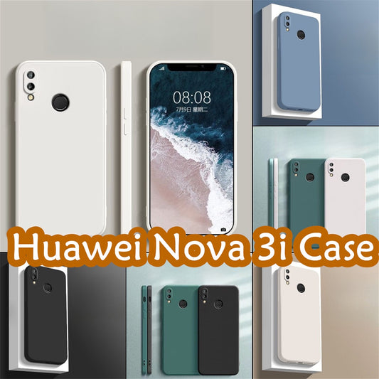 For Huawei Nova 3i Cover Drop and wear resistant Silicone Full Case Classic Simple Solid Color Phone Case Cover