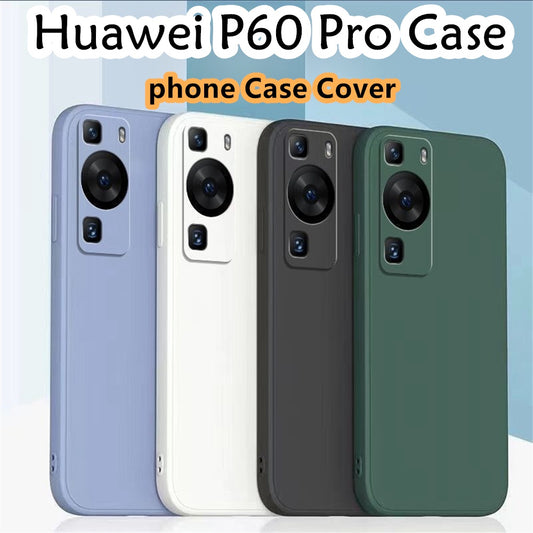 For Huawei P60 Pro Cover Drop and wear resistant Silicone Full Case Classic Simple Solid Color Phone Case Cover