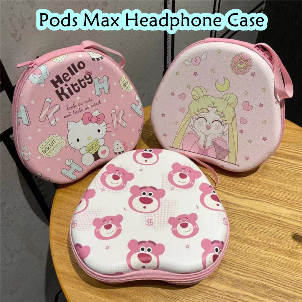 For Pods Max Headphone Case Cartoon Creative Patterns Headset Earpads Storage Bag Casing Box