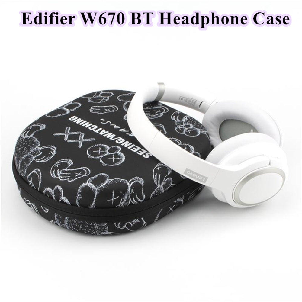For Edifier W670 BT Headphone Case Cartoon Creative Patterns Headset Earpads Storage Bag Casing Box