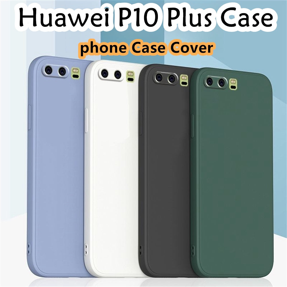 For Huawei P10 Plus Cover Drop and wear resistant Silicone Full Case Classic Simple Solid Color Phone Case Cover