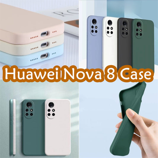 For Huawei Nova 8 Cover Drop and wear resistant Silicone Full Case Classic Simple Solid Color Phone Case Cover