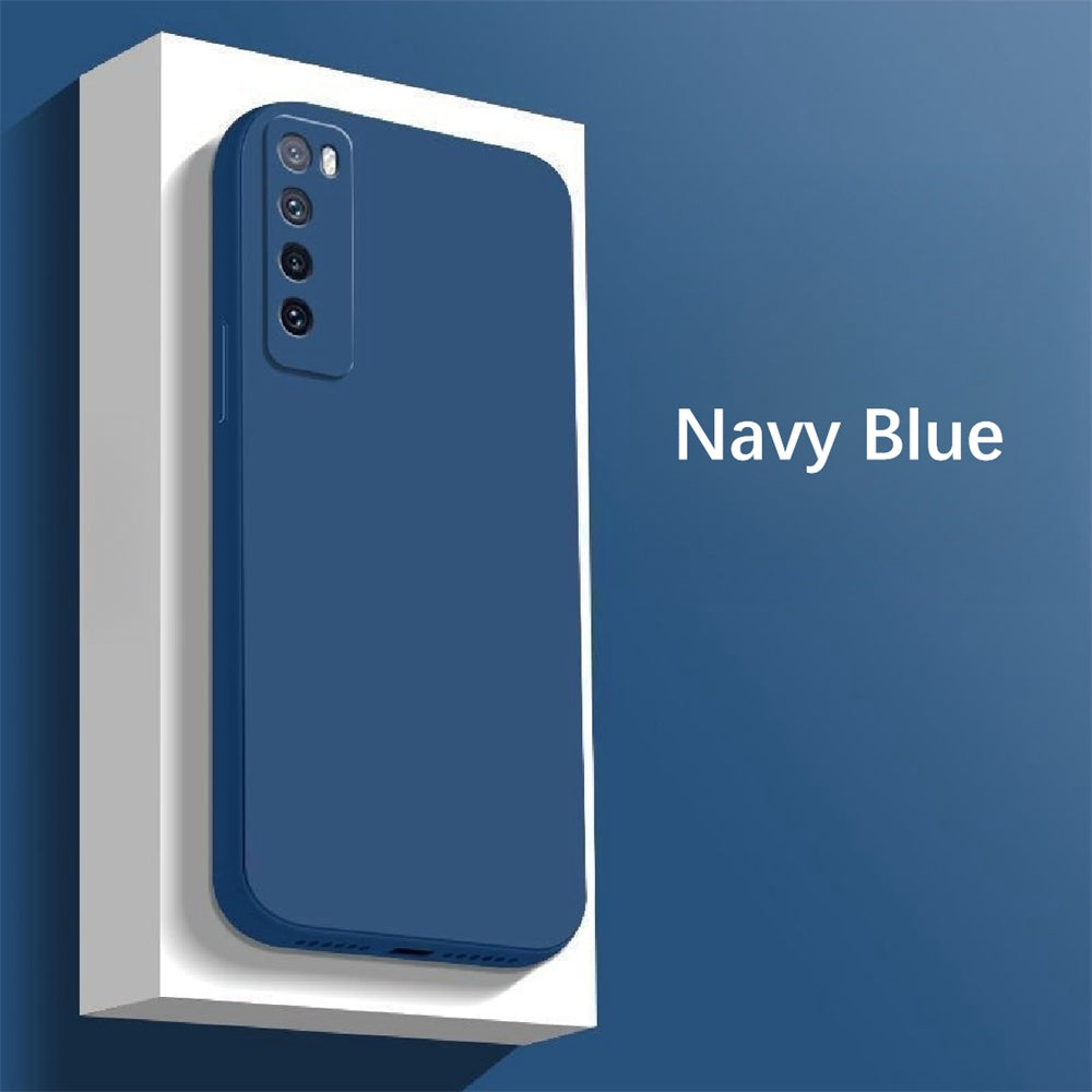 For Huawei Nova 7 Cover Drop and wear resistant Silicone Full Case Classic Simple Solid Color Phone Case Cover