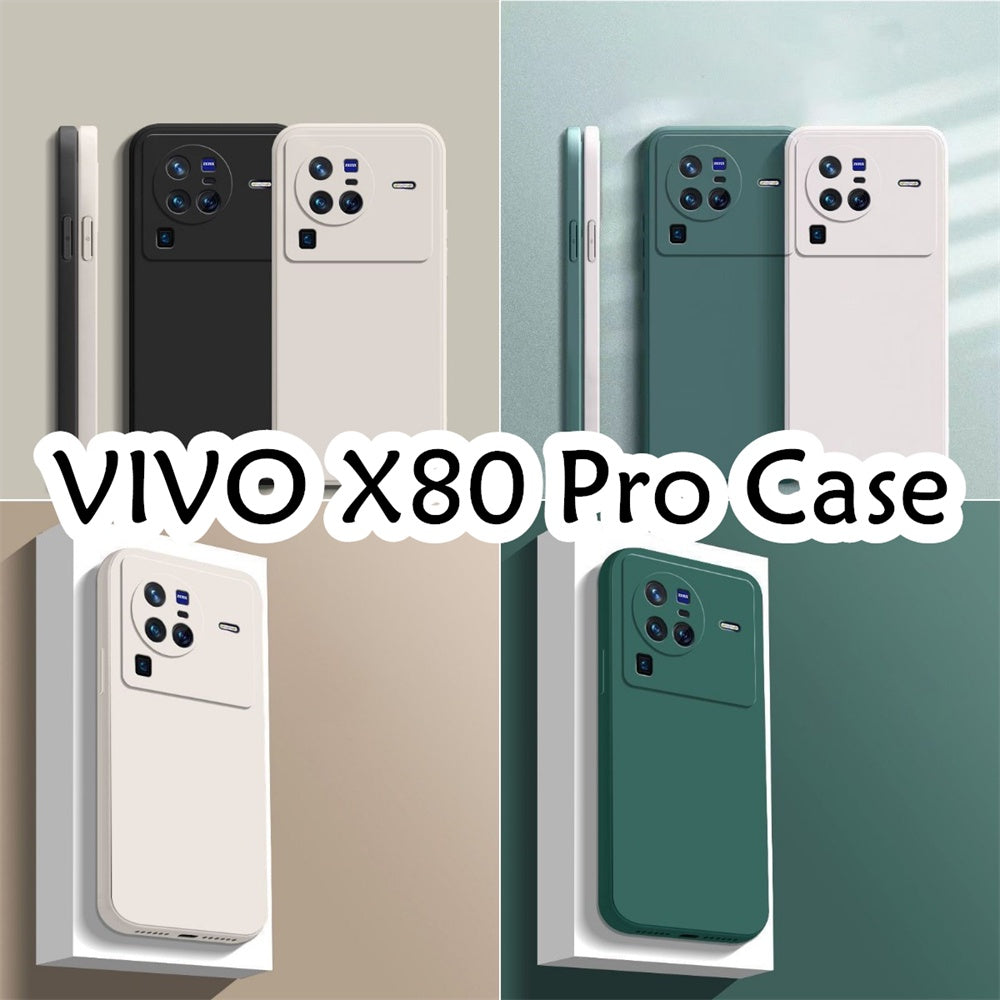 For VIVO X80 Pro Cover Drop and wear resistant Silicone Full Case Classic Simple Solid Color Phone Case Cover