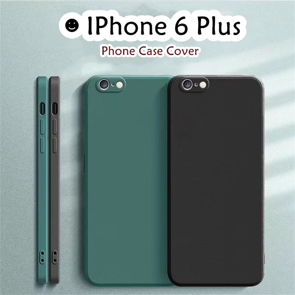 For IPhone 6 Plus Cover Drop and wear resistant Silicone Full Case Classic Simple Solid Color Phone Case Cover