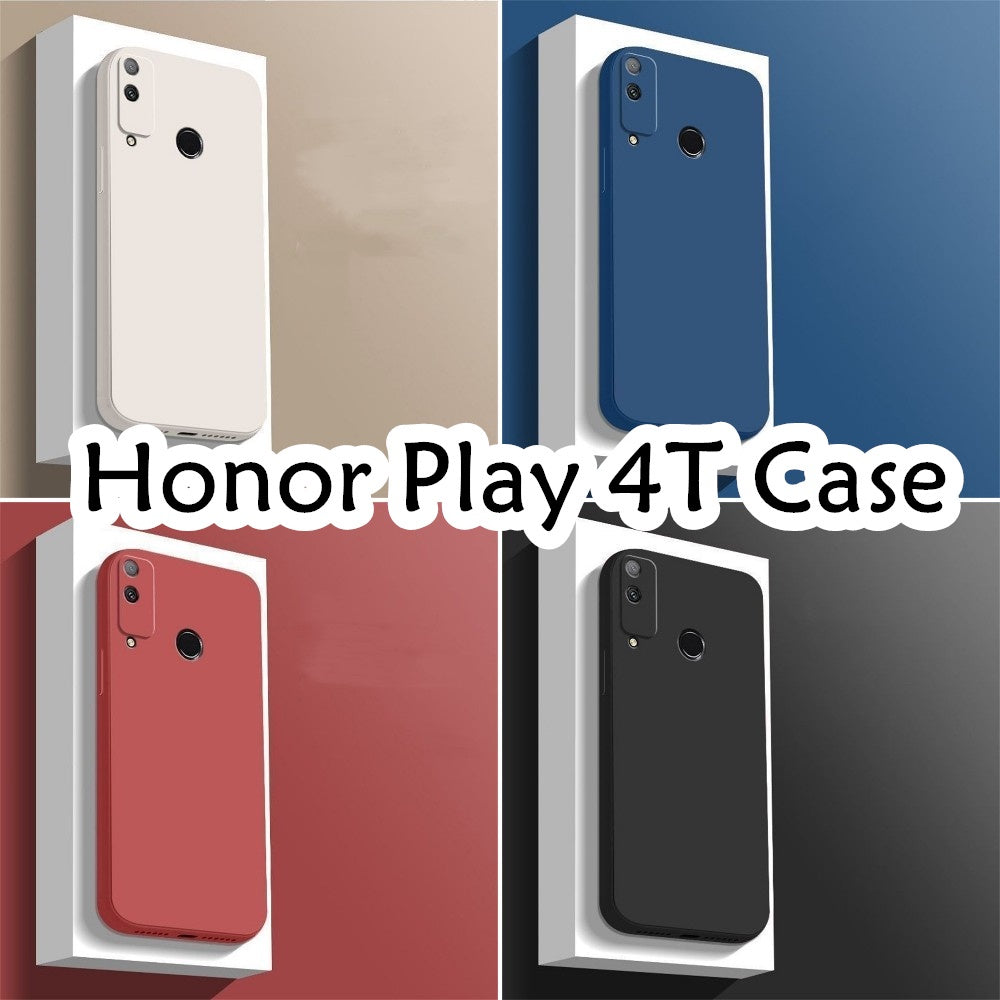 For Honor Play 4T Cover Drop and wear resistant Silicone Full Case Classic Simple Solid Color Phone Case Cover